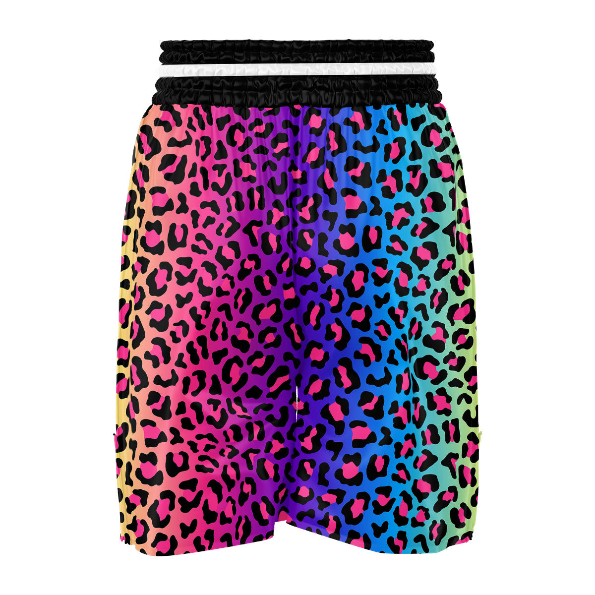 Leopard Rainbow Print Boxing Shorts-grizzshop