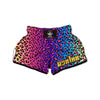 Leopard Rainbow Print Muay Thai Boxing Shorts-grizzshop