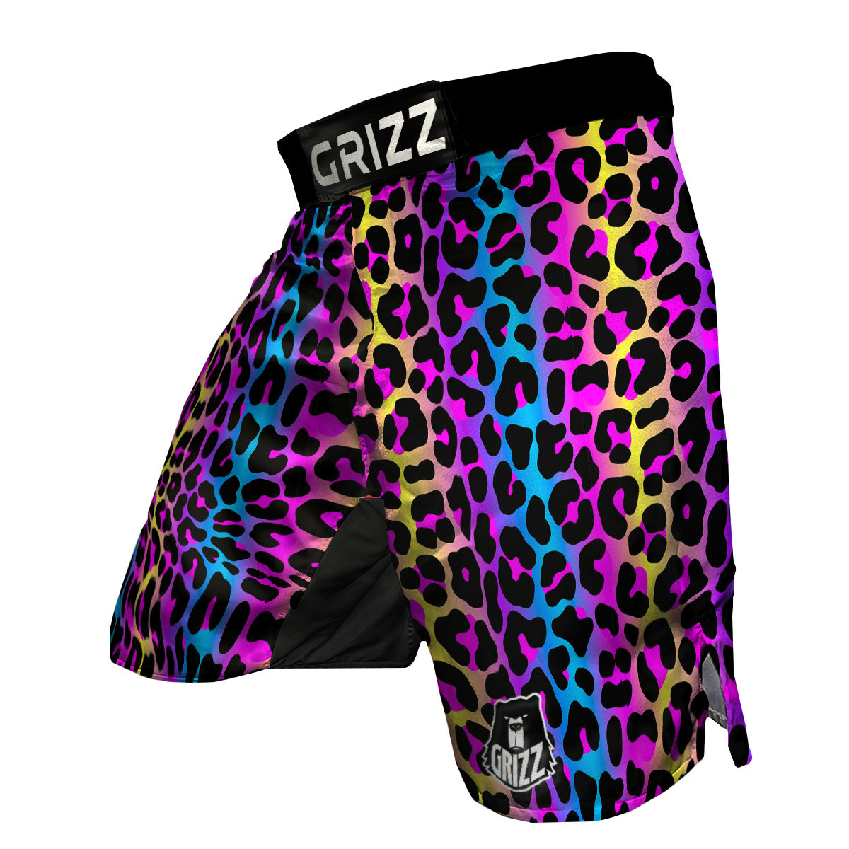 Leopard Rainbow Print Pattern MMA Shorts-grizzshop