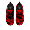 Leopard Red Print Pattern Black Sneaker-grizzshop