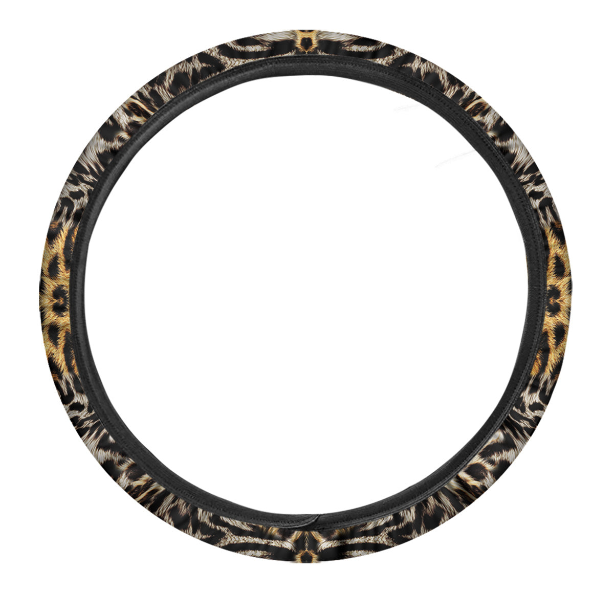 Leopard Skin Texture Print Pattern Car Steering Wheel Cover-grizzshop
