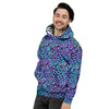 Leopard Teal And Purple Print Pattern Men's Hoodie-grizzshop