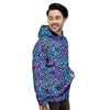 Leopard Teal And Purple Print Pattern Men's Hoodie-grizzshop