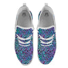 Leopard Teal And Purple Print Pattern White Athletic Shoes-grizzshop