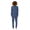 Leopard Teal And Purple Print Pattern Women's Pajamas-grizzshop