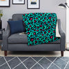 Leopard Teal Print Blanket-grizzshop