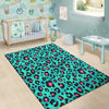 Leopard Teal Print Floor Mat-grizzshop