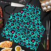 Leopard Teal Print Men's Apron-grizzshop