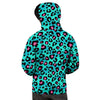 Leopard Teal Print Men's Hoodie-grizzshop