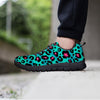 Leopard Teal Print Men's Sneakers-grizzshop