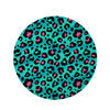 Leopard Teal Print Round Rug-grizzshop