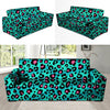 Leopard Teal Print Sofa Cover-grizzshop