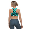 Leopard Teal Print Sports Bra-grizzshop