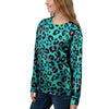 Leopard Teal Print Women's Sweatshirt-grizzshop