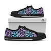 Leopard Trippy Psychedelic Print Pattern Black Low Top Shoes-grizzshop