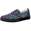 Leopard Trippy Psychedelic Print Pattern Black Slip On Shoes-grizzshop