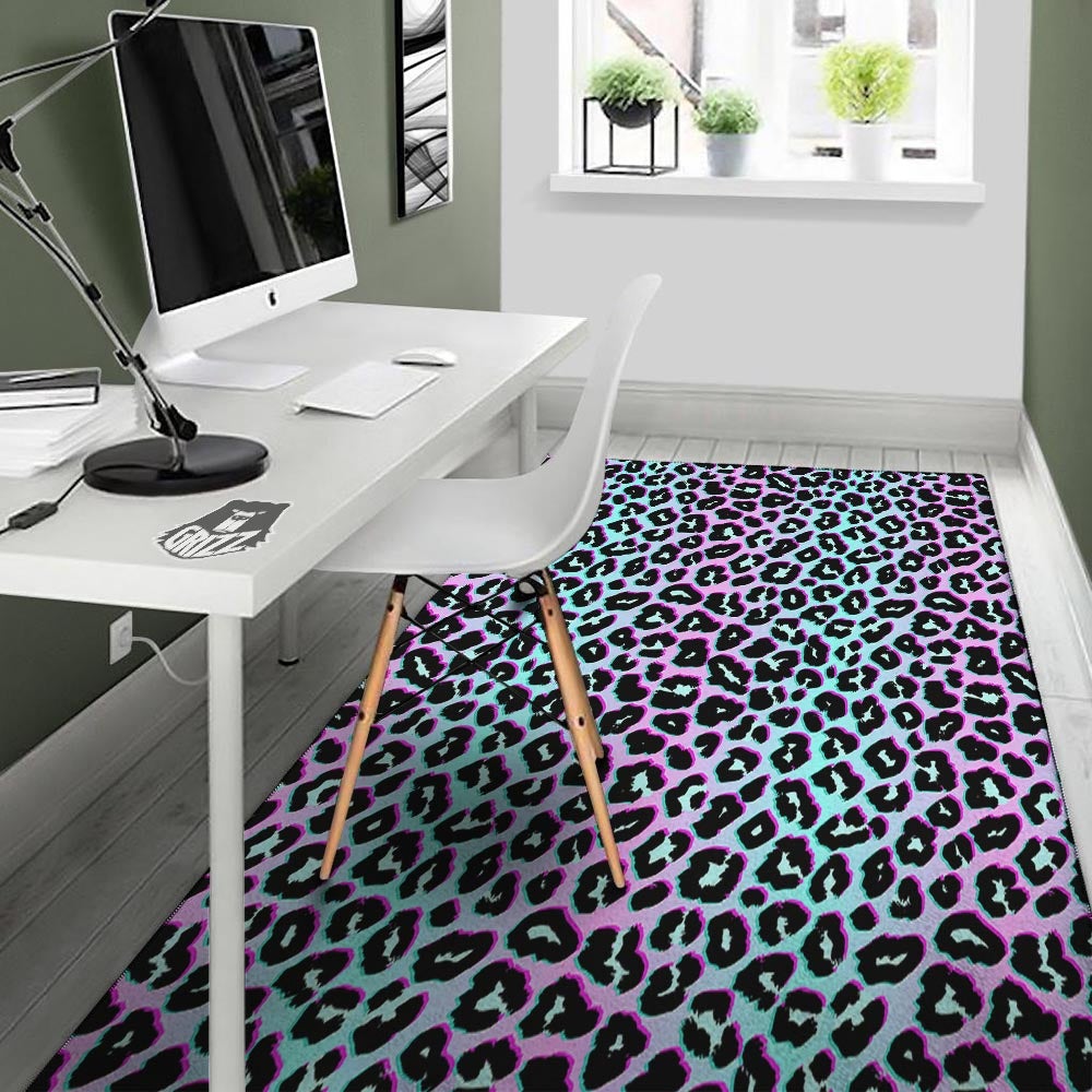 Leopard Trippy Psychedelic Print Pattern Floor Mat-grizzshop