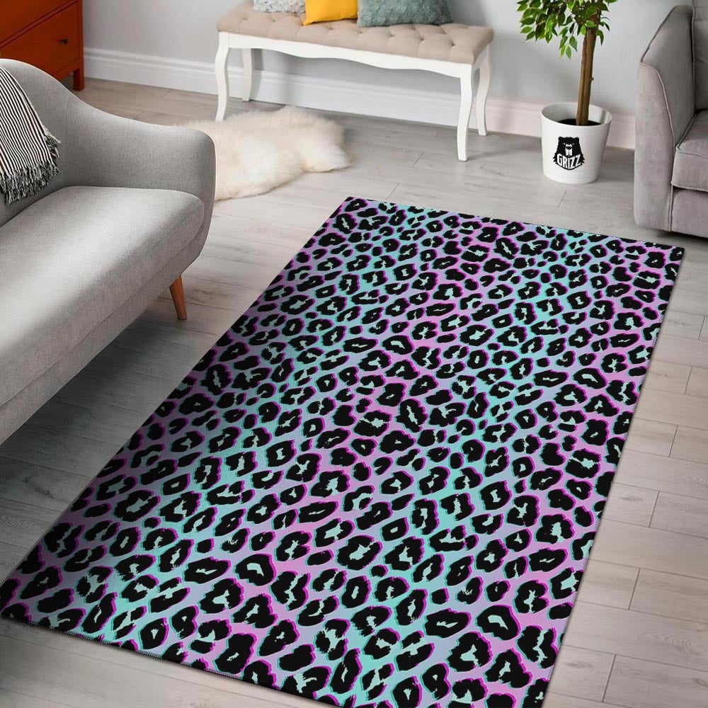 Leopard Trippy Psychedelic Print Pattern Floor Mat-grizzshop