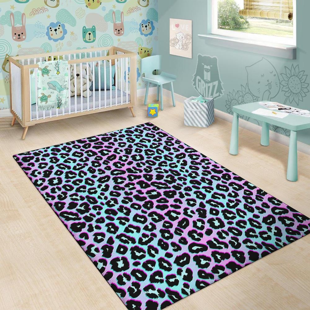 Leopard Trippy Psychedelic Print Pattern Floor Mat-grizzshop