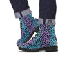 Leopard Trippy Psychedelic Print Pattern Leather Boots-grizzshop