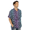 Leopard Trippy Psychedelic Print Pattern Men's Hawaiian Shirt-grizzshop