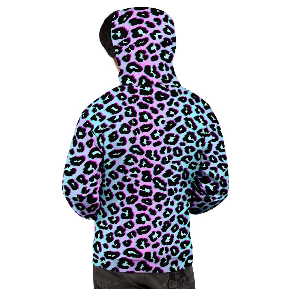 Leopard Trippy Psychedelic Print Pattern Men's Hoodie-grizzshop