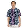 Leopard Trippy Psychedelic Print Pattern Men's Short Sleeve Shirts-grizzshop