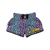 Leopard Trippy Psychedelic Print Pattern Muay Thai Boxing Shorts-grizzshop