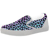 Leopard Trippy Psychedelic Print Pattern White Slip On Shoes-grizzshop