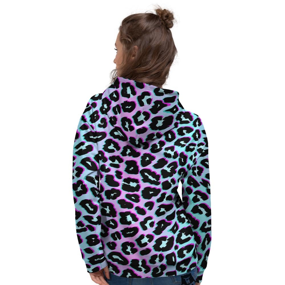 Leopard Trippy Psychedelic Print Pattern Women's Hoodie-grizzshop