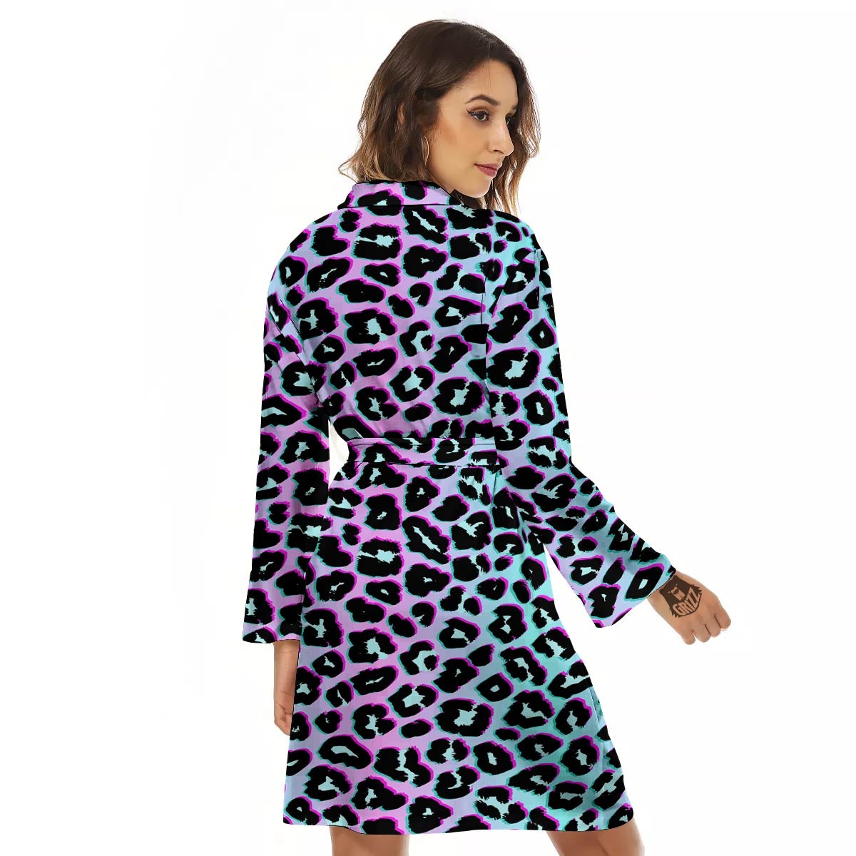 Leopard Trippy Psychedelic Print Pattern Women's Robe-grizzshop