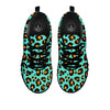 Leopard Turquoise Print Pattern Black Sneaker-grizzshop