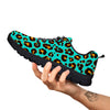 Leopard Turquoise Print Pattern Black Sneaker-grizzshop