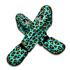 Leopard Turquoise Print Pattern Muay Thai Shin Guards-grizzshop