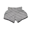 Leopard White Print Pattern Muay Thai Boxing Shorts-grizzshop