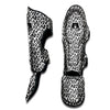 Leopard White Print Pattern Muay Thai Shin Guards-grizzshop