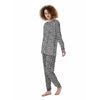 Leopard White Print Pattern Women's Pajamas-grizzshop