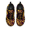 Leopard Yellow And Purple Print Pattern Black Sneaker-grizzshop