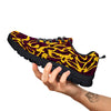 Leopard Yellow And Purple Print Pattern Black Sneaker-grizzshop