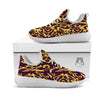 Leopard Yellow And Purple Print Pattern White Athletic Shoes-grizzshop