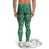 Leopard Yellow And Teal Print Pattern Men's Leggings-grizzshop