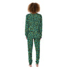 Leopard Yellow And Teal Print Pattern Women's Pajamas-grizzshop