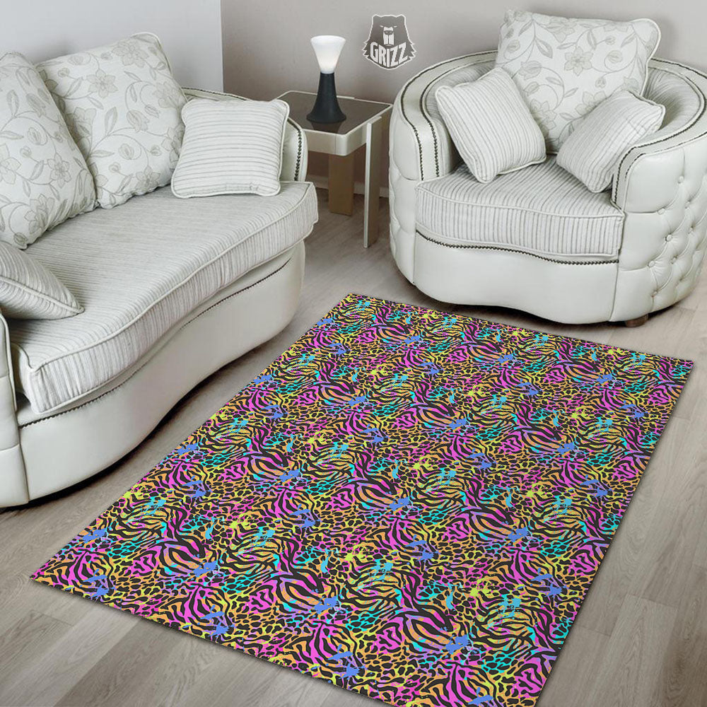 Leopard Zebra Colorful Print Pattern Floor Mat-grizzshop
