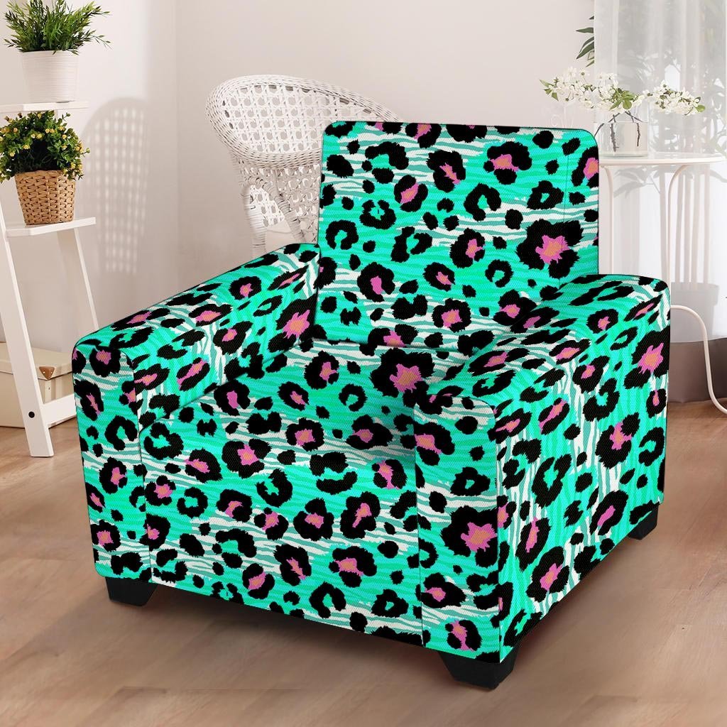 Leopard Zebra Print Armchair Cover-grizzshop