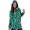 Leopard Zebra Print Hoodie Dress-grizzshop