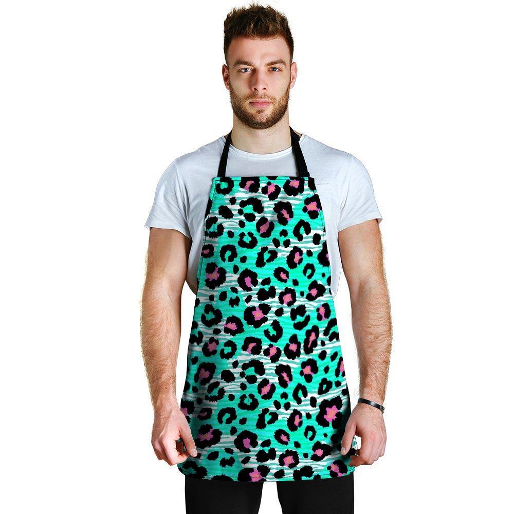 Leopard Zebra Print Men's Apron-grizzshop