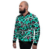 Leopard Zebra Print Men's Bomber Jacket-grizzshop