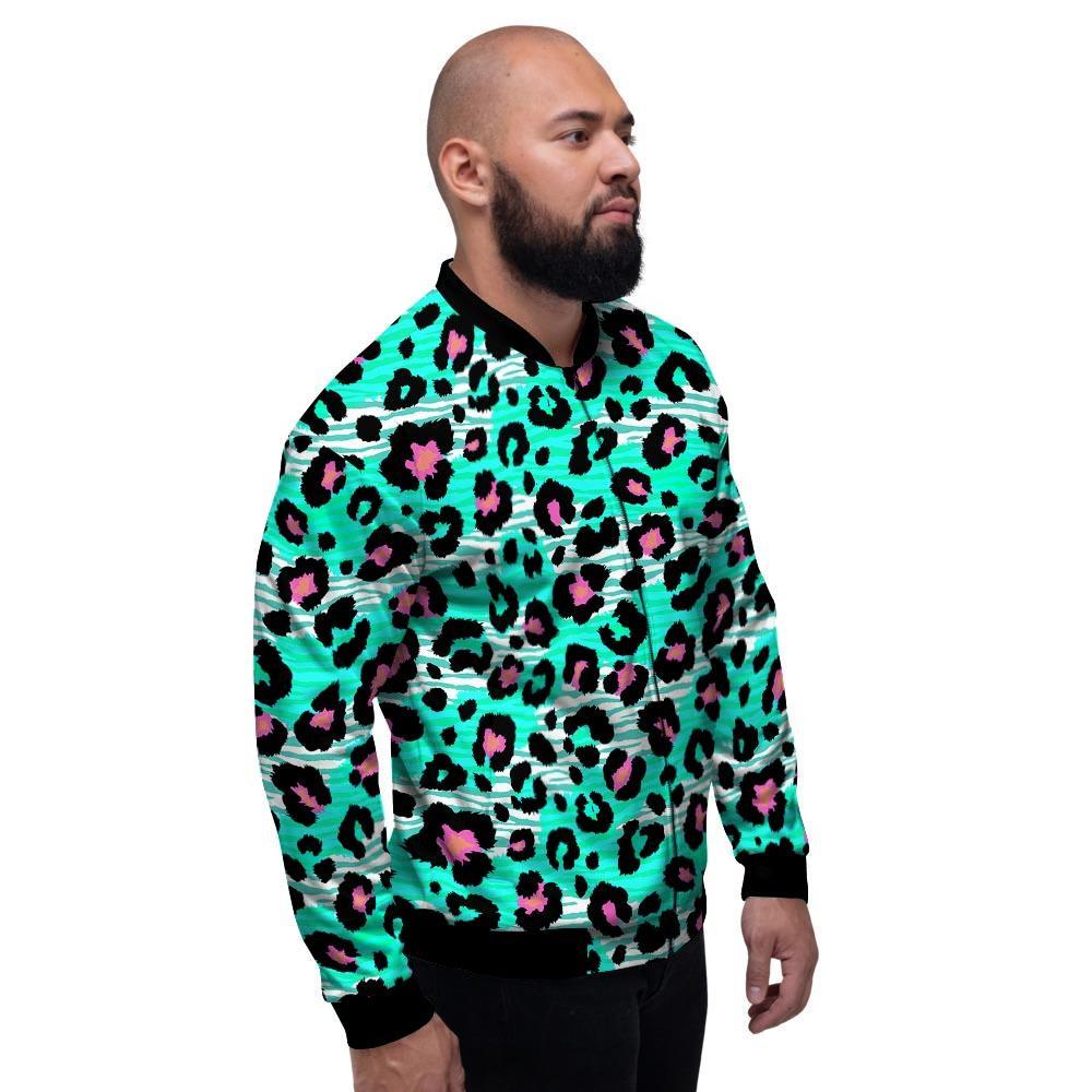 Leopard Zebra Print Men's Bomber Jacket-grizzshop