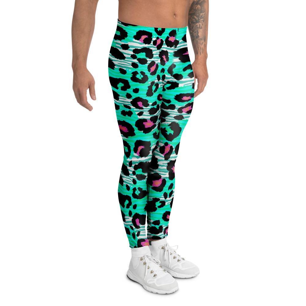 Leopard Zebra Print Men's Leggings-grizzshop