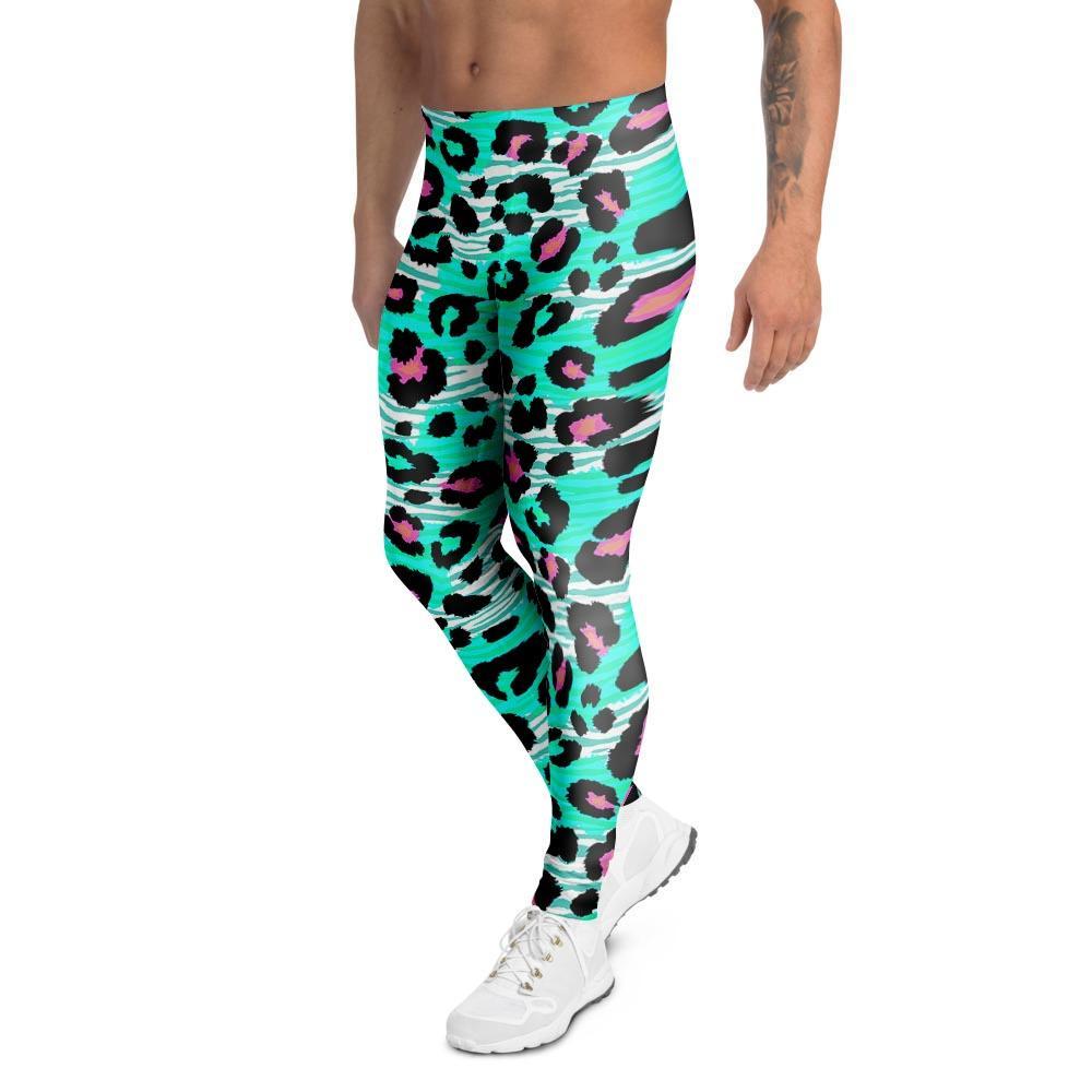 Leopard Zebra Print Men's Leggings-grizzshop